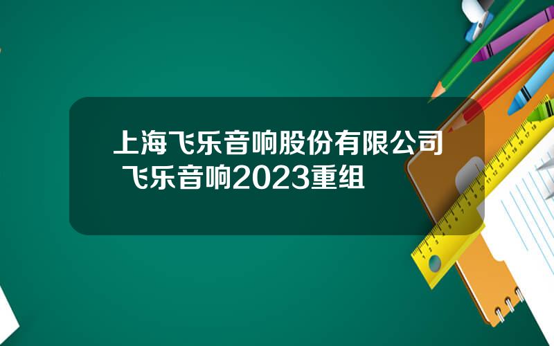 上海飞乐音响股份有限公司 飞乐音响2023重组